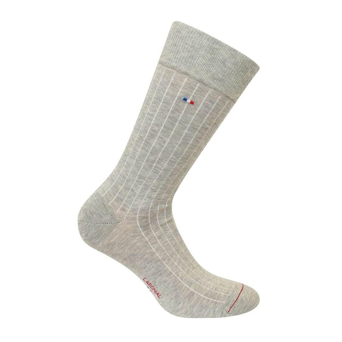 Labonal. Chaussette. unie a côtes en fils d'écosse, Fil d'écosse majoritaire. FABRIQUE EN FRANCE - HOMME. (1 paire)