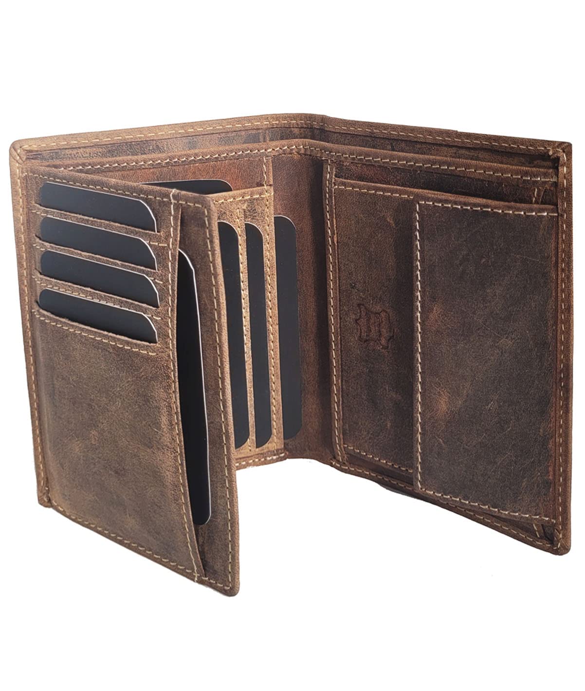 Frédéric&Johns® Portefeuille Homme en Cuir Véritable – Modèle Stone – Style Vintage – Protection RFID – Compact et Élégant – Compatible Permis de Conduire