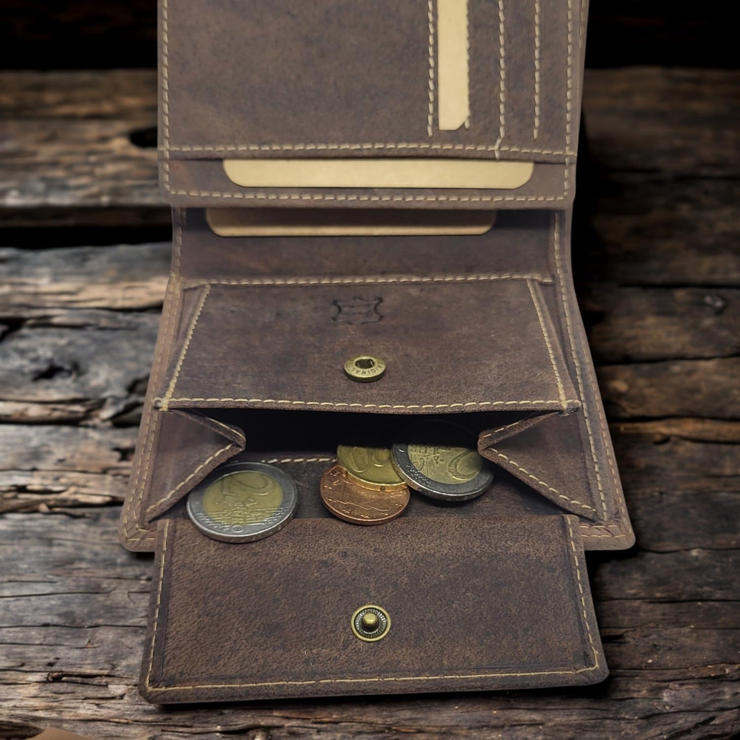 Frédéric&Johns® Portefeuille Homme en Cuir Véritable – Modèle Stone – Style Vintage – Protection RFID – Compact et Élégant – Compatible Permis de Conduire