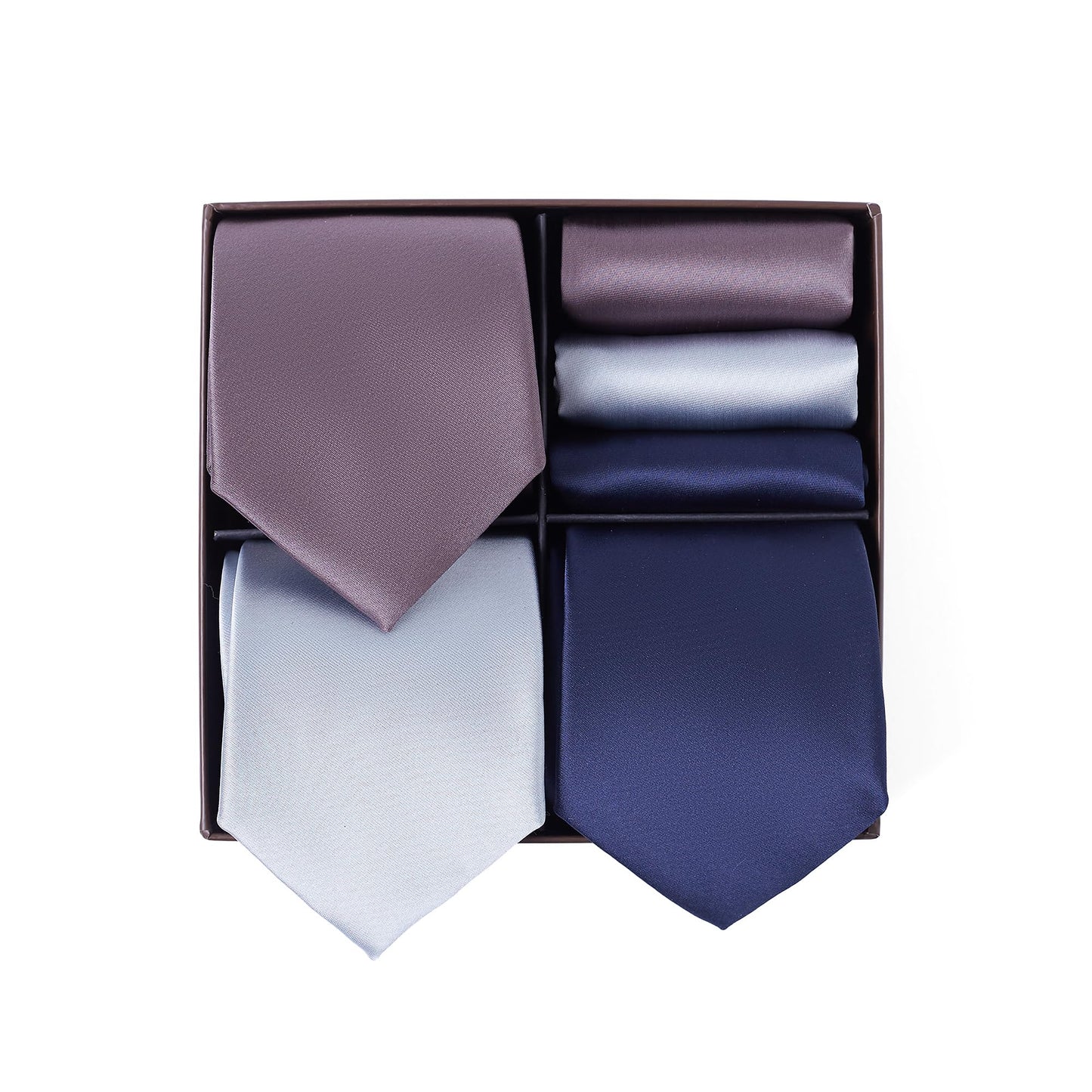BRERA 67 - coffret cadeau homme 3 cravates et 3 mouchoirs de poche, homme accessoire costume, pochette homme avec cravate, cadeau homme original mariage