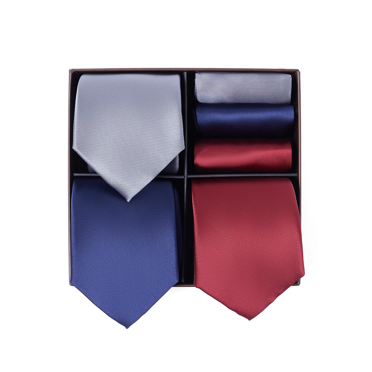BRERA 67 - coffret cadeau homme 3 cravates et 3 mouchoirs de poche, homme accessoire costume, pochette homme avec cravate, cadeau homme original mariage