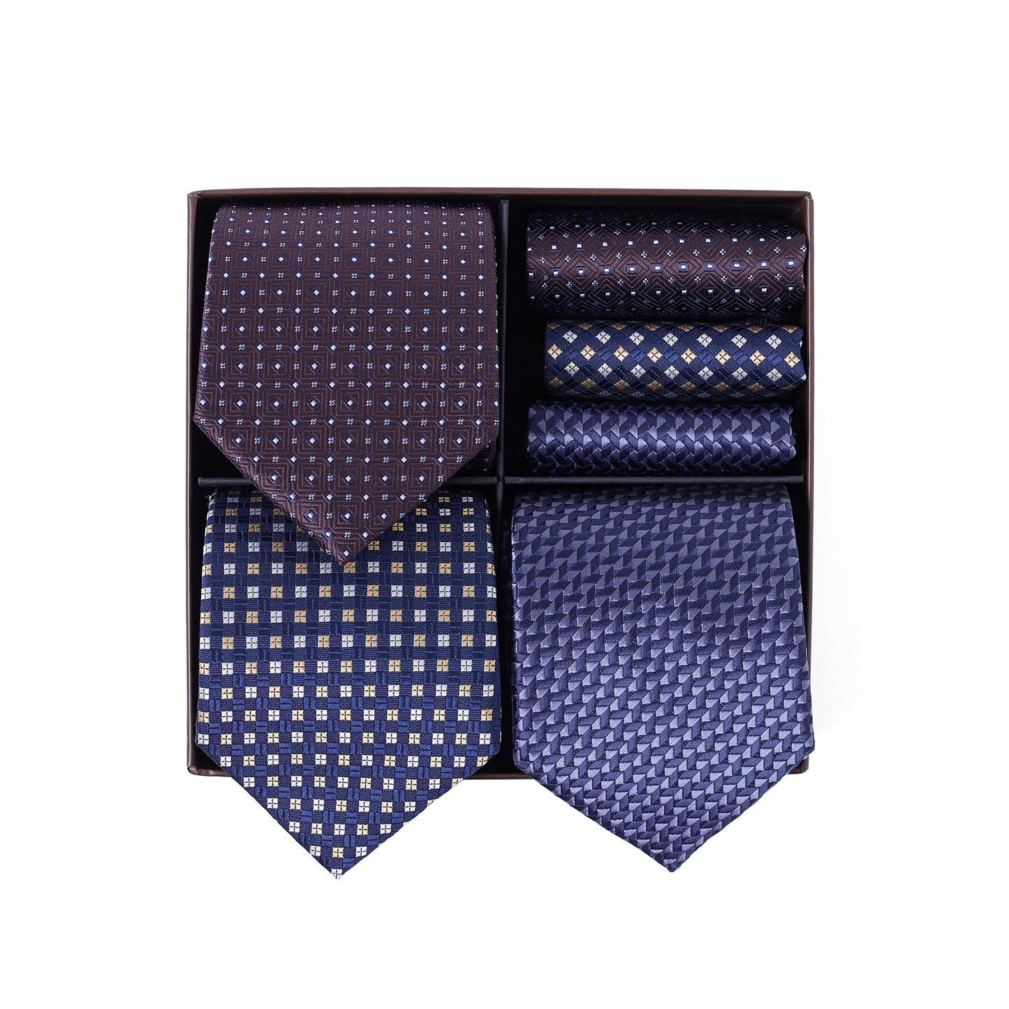 BRERA 67 - coffret cadeau homme 3 cravates et 3 mouchoirs de poche, homme accessoire costume, pochette homme avec cravate, cadeau homme original mariage