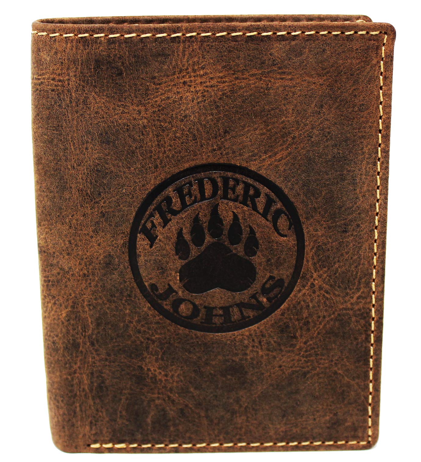 Frédéric&Johns® Portefeuille Homme en Cuir Véritable – Modèle Stone – Style Vintage – Protection RFID – Compact et Élégant – Compatible Permis de Conduire