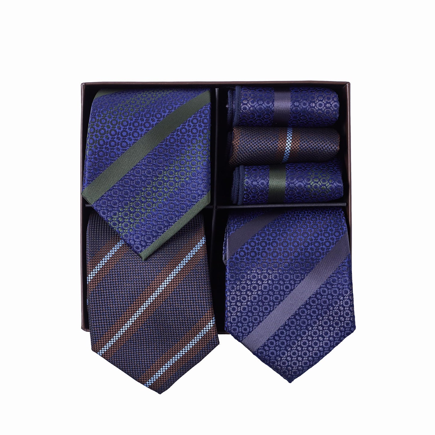 BRERA 67 - coffret cadeau homme 3 cravates et 3 mouchoirs de poche, homme accessoire costume, pochette homme avec cravate, cadeau homme original mariage