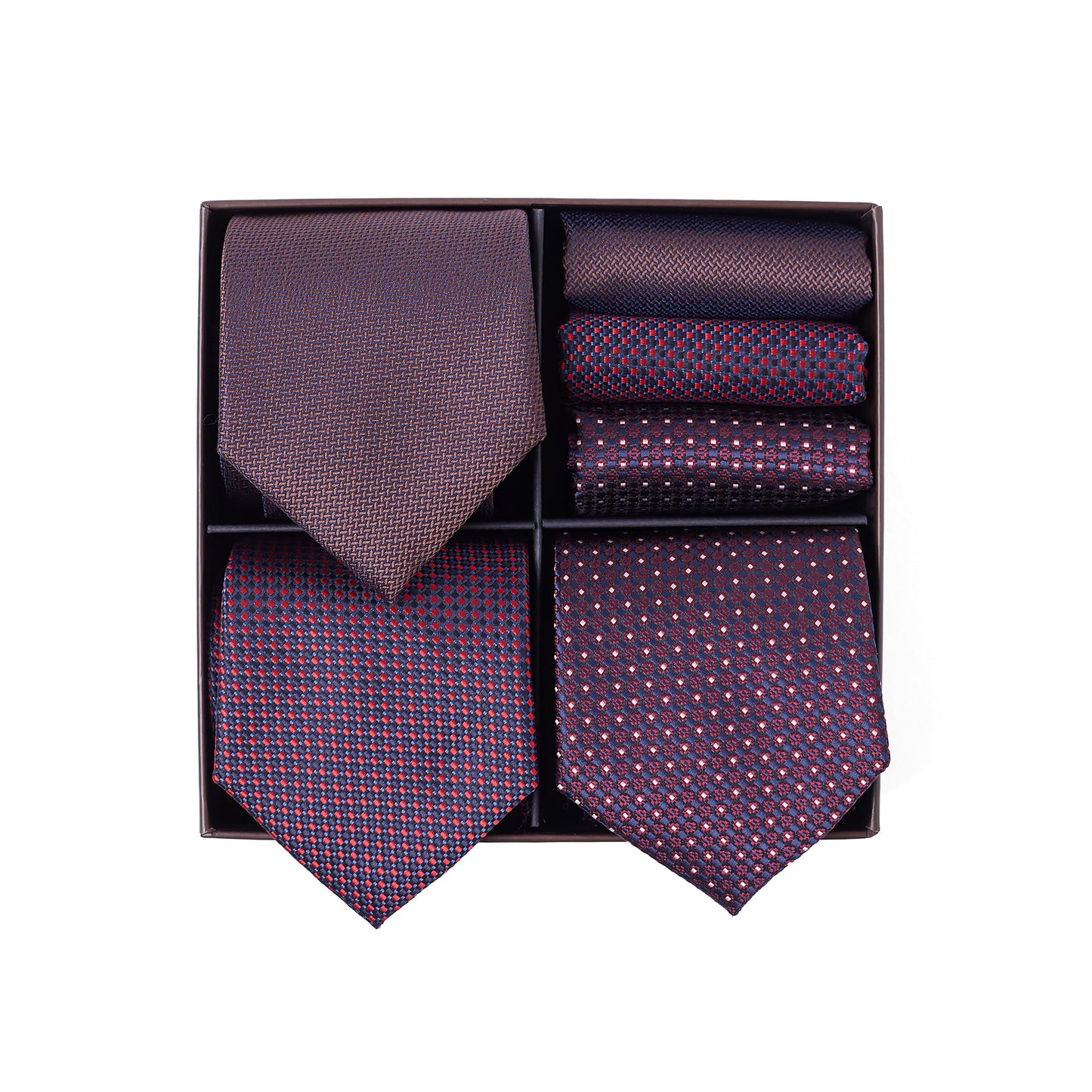 BRERA 67 - coffret cadeau homme 3 cravates et 3 mouchoirs de poche, homme accessoire costume, pochette homme avec cravate, cadeau homme original mariage