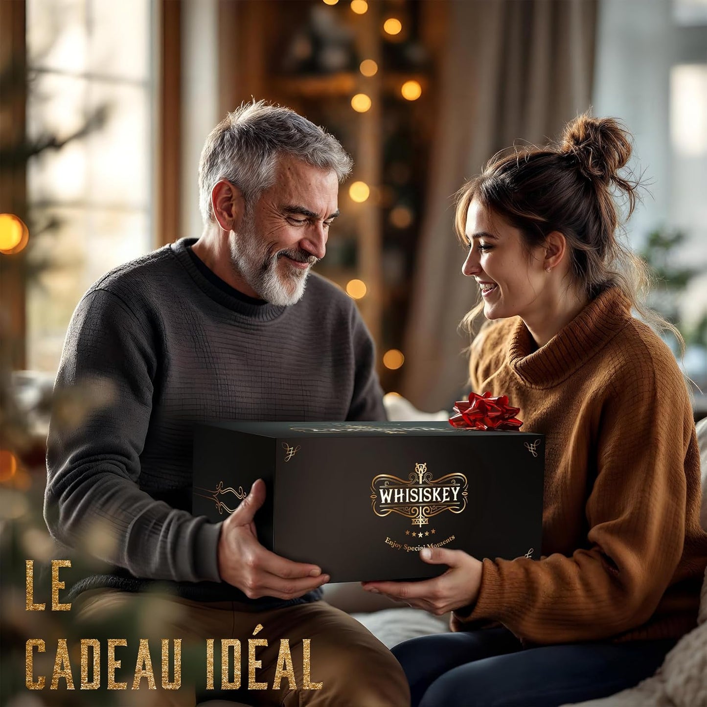 WHISISKEY Set de Verre a Whisky - Coffret Whisky Cadeau Homme - Verre à Whisky & Rhum - 4 Verres à Whisky x 310ML, 8 Pierre a Whisky, 4 sous-Verres, Whiskey Accessories