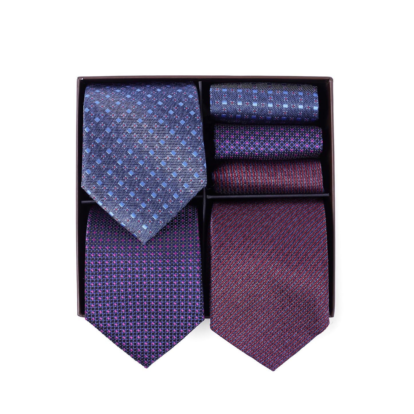 BRERA 67 - coffret cadeau homme 3 cravates et 3 mouchoirs de poche, homme accessoire costume, pochette homme avec cravate, cadeau homme original mariage