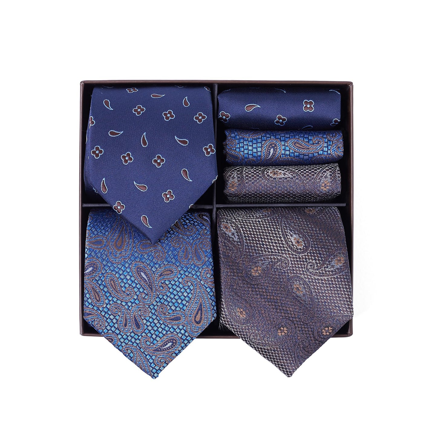 BRERA 67 - coffret cadeau homme 3 cravates et 3 mouchoirs de poche, homme accessoire costume, pochette homme avec cravate, cadeau homme original mariage
