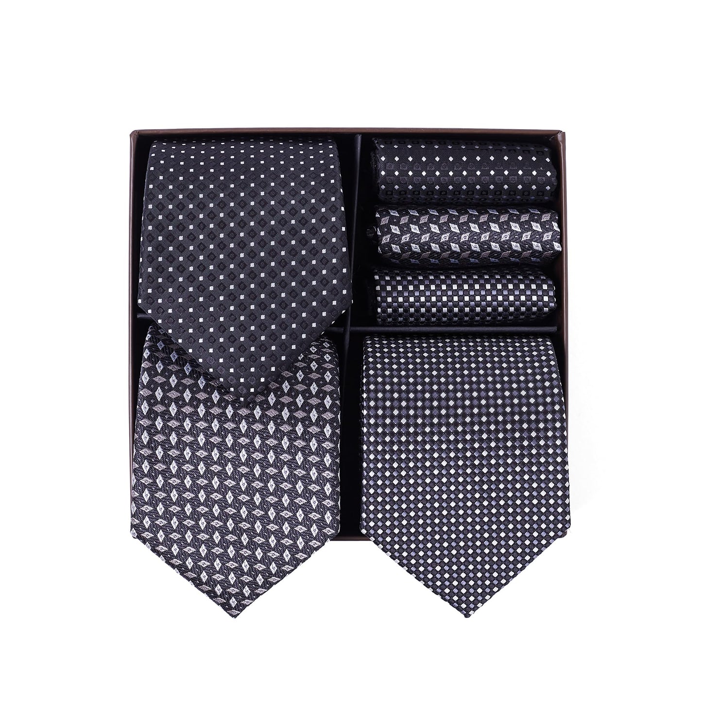 BRERA 67 - coffret cadeau homme 3 cravates et 3 mouchoirs de poche, homme accessoire costume, pochette homme avec cravate, cadeau homme original mariage