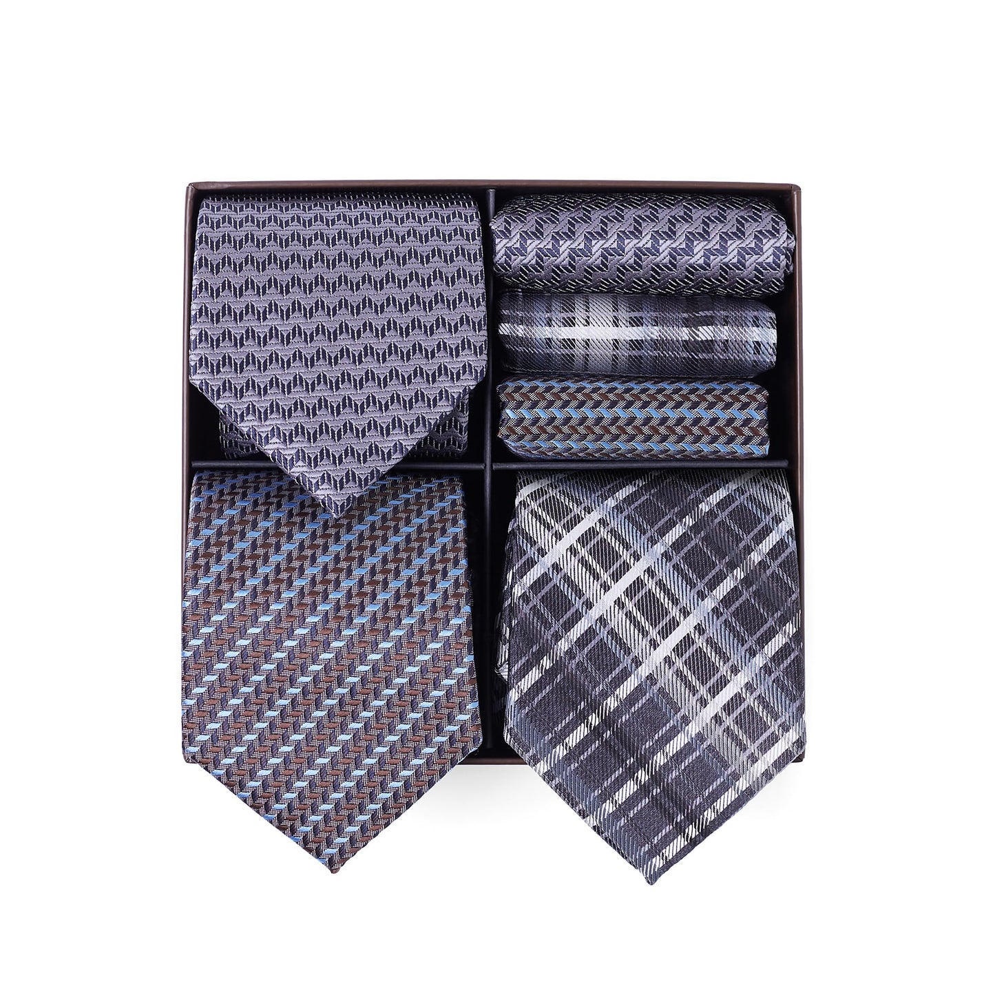BRERA 67 - coffret cadeau homme 3 cravates et 3 mouchoirs de poche, homme accessoire costume, pochette homme avec cravate, cadeau homme original mariage