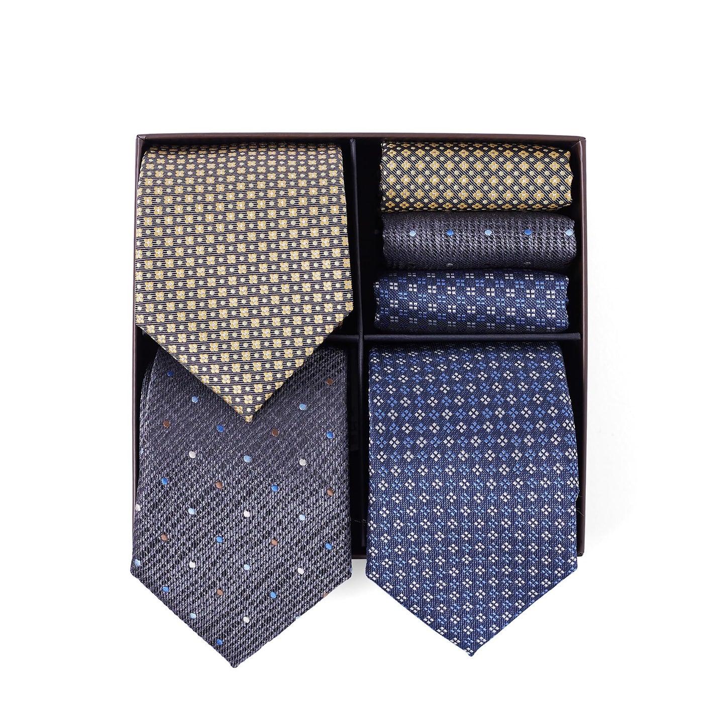 BRERA 67 - coffret cadeau homme 3 cravates et 3 mouchoirs de poche, homme accessoire costume, pochette homme avec cravate, cadeau homme original mariage