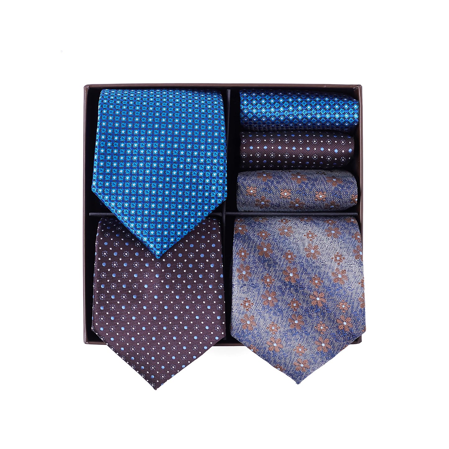 BRERA 67 - coffret cadeau homme 3 cravates et 3 mouchoirs de poche, homme accessoire costume, pochette homme avec cravate, cadeau homme original mariage