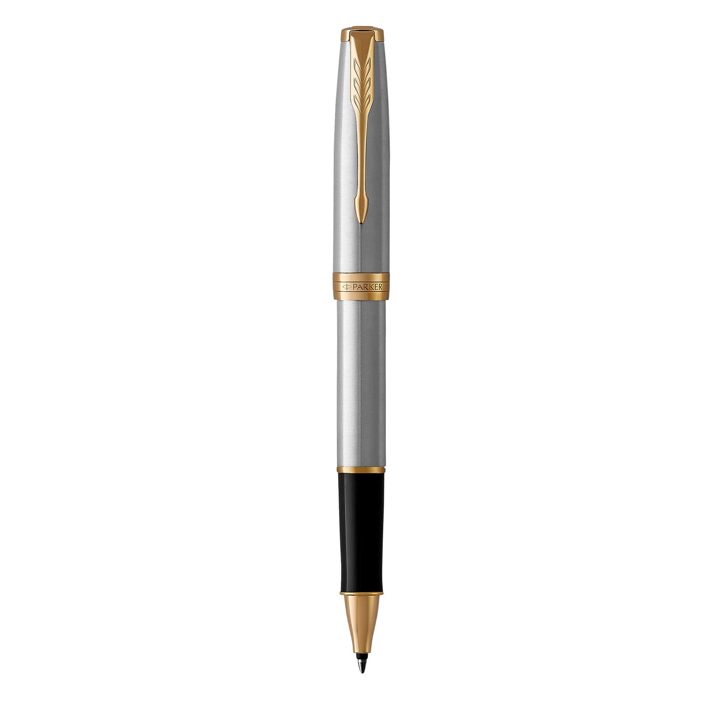 Parker Sonnet stylo bille luxe | laque noir mat avec attributs palladium | pointe moyenne | encre noir | coffret cadeau