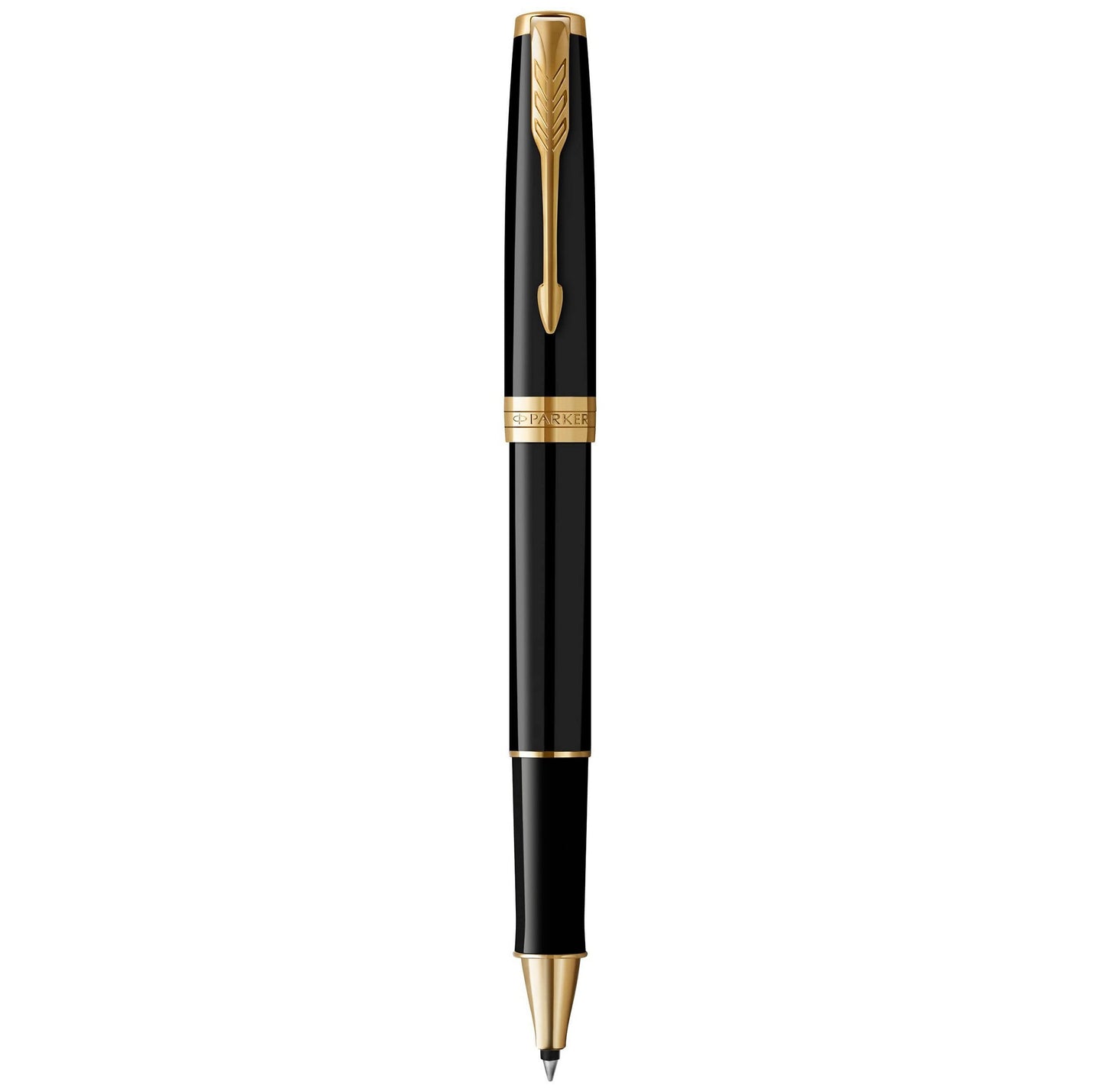 Parker Sonnet stylo bille luxe | laque noir mat avec attributs palladium | pointe moyenne | encre noir | coffret cadeau