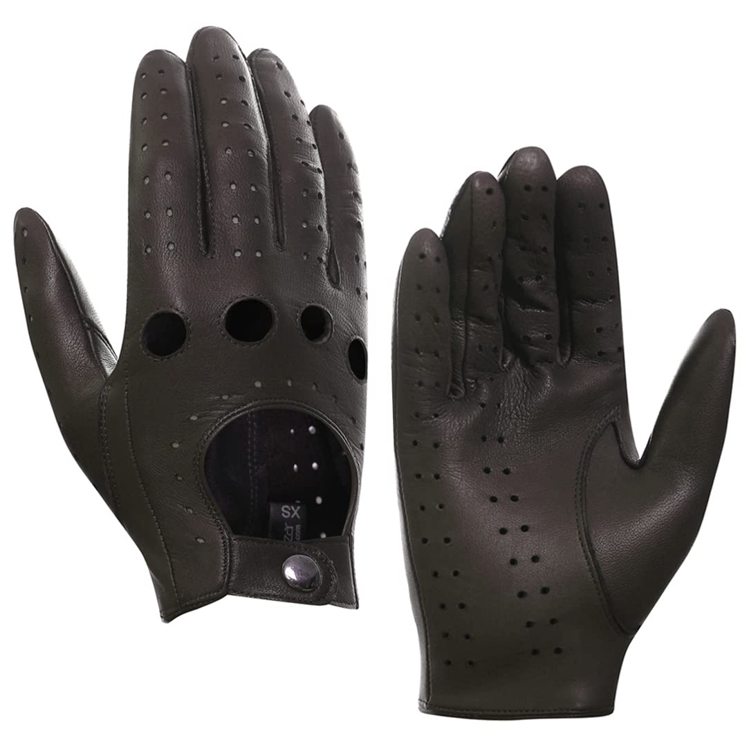 Harssidanzar Gants de conduite pour homme gants cuir hommes GM026D