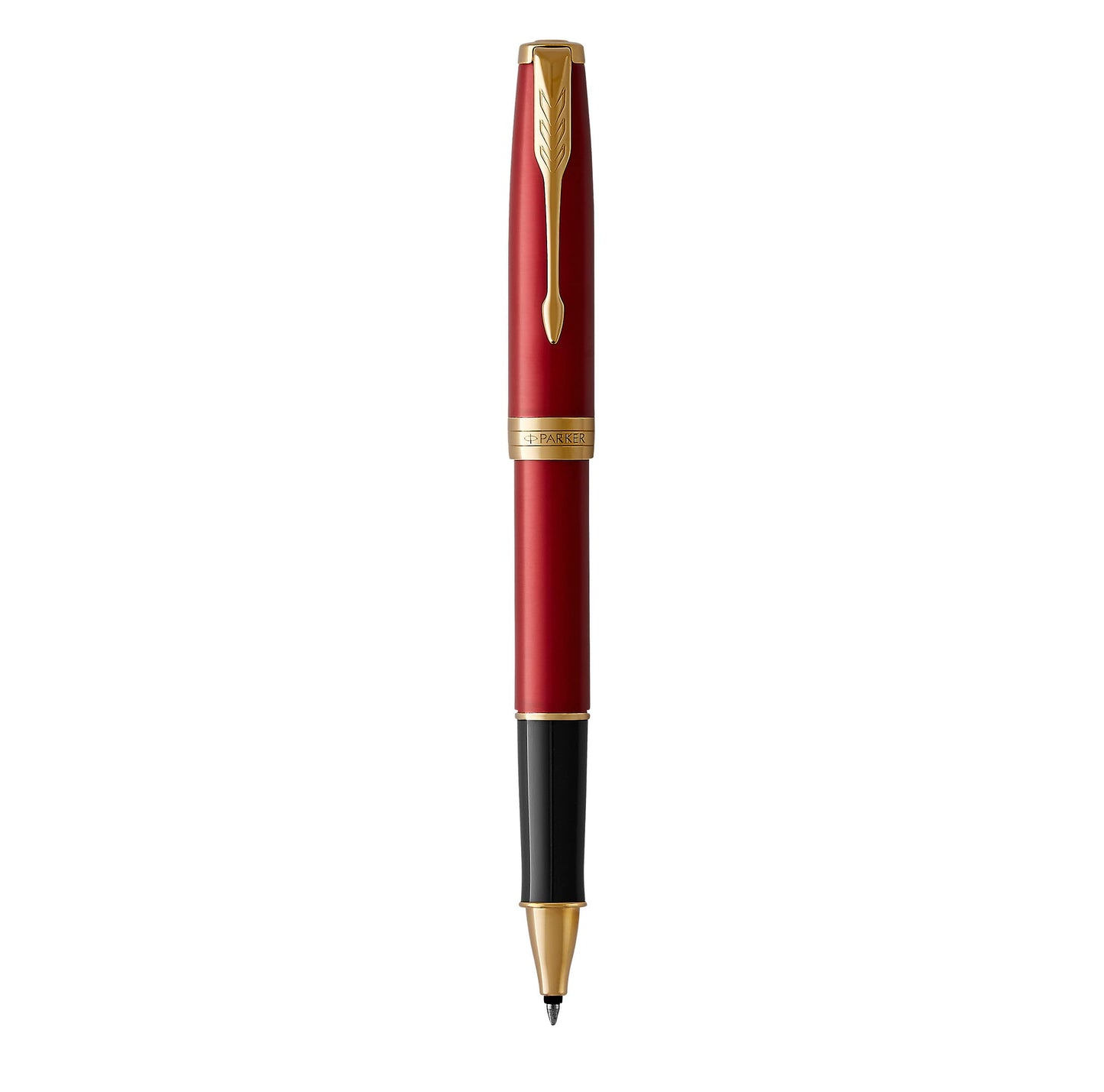 Parker Sonnet stylo bille luxe | laque noir mat avec attributs palladium | pointe moyenne | encre noir | coffret cadeau