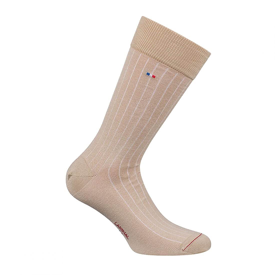 Labonal. Chaussette. unie a côtes en fils d'écosse, Fil d'écosse majoritaire. FABRIQUE EN FRANCE - HOMME. (1 paire)