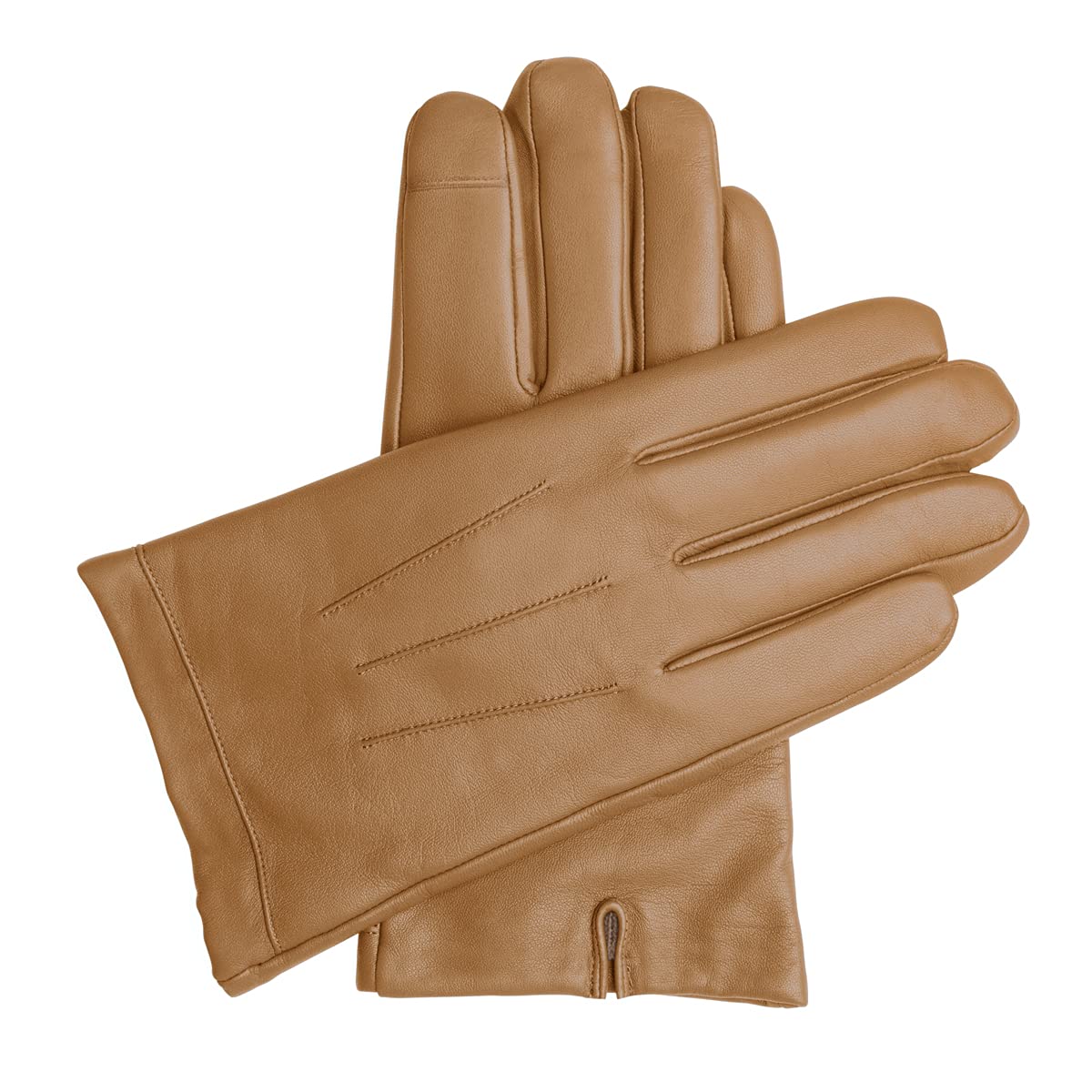Downholme Gants Tactiles en Cuir pour Homme avec Doublure en Cachemire
