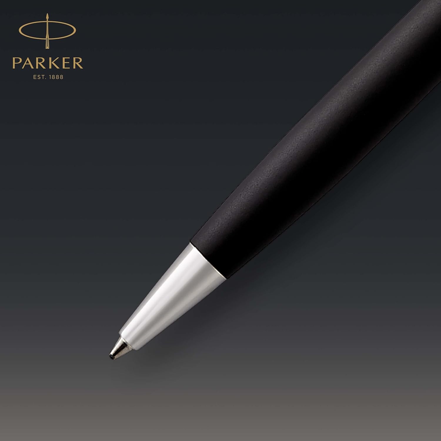 Parker Sonnet stylo bille luxe | laque noir mat avec attributs palladium | pointe moyenne | encre noir | coffret cadeau
