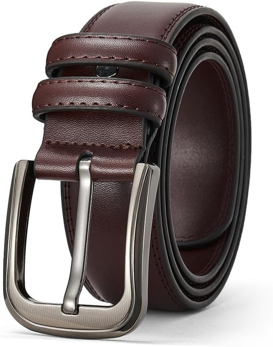 TEAMMAO Ceinture Homme Cuir Ceintures Noir Grande Taille 110CM-200CM Affaires Jeans Pantalon de Travail Ceinture 3,8CM de Large avec Boîte Cadeau.