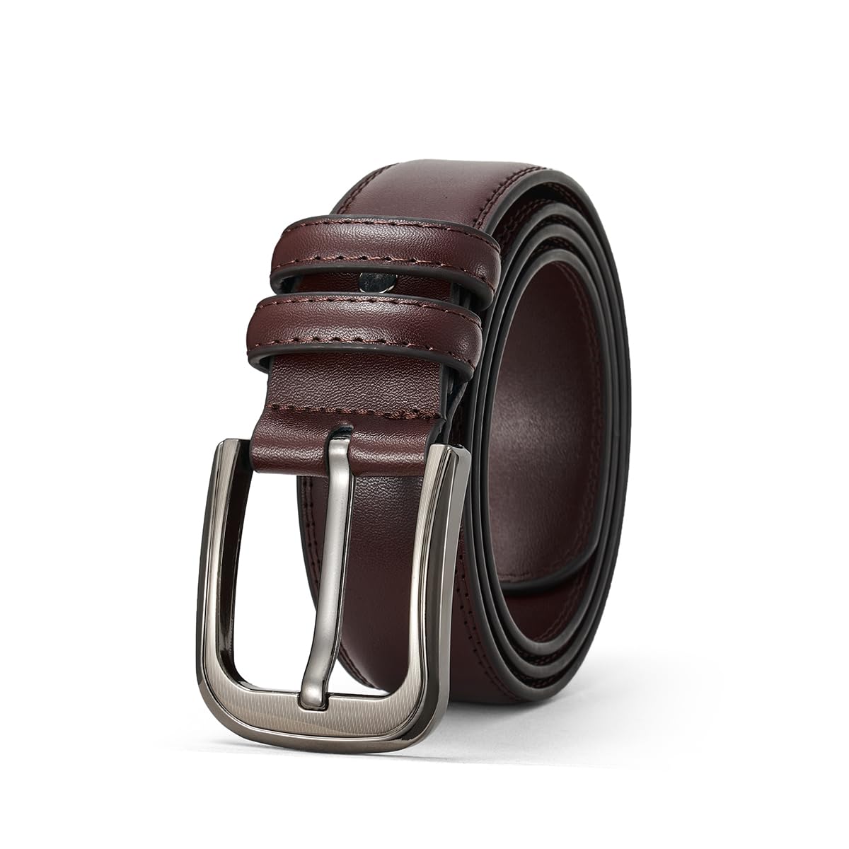 TEAMMAO Ceinture Homme Cuir Ceintures Noir Grande Taille 110CM-200CM Affaires Jeans Pantalon de Travail Ceinture 3,8CM de Large avec Boîte Cadeau.