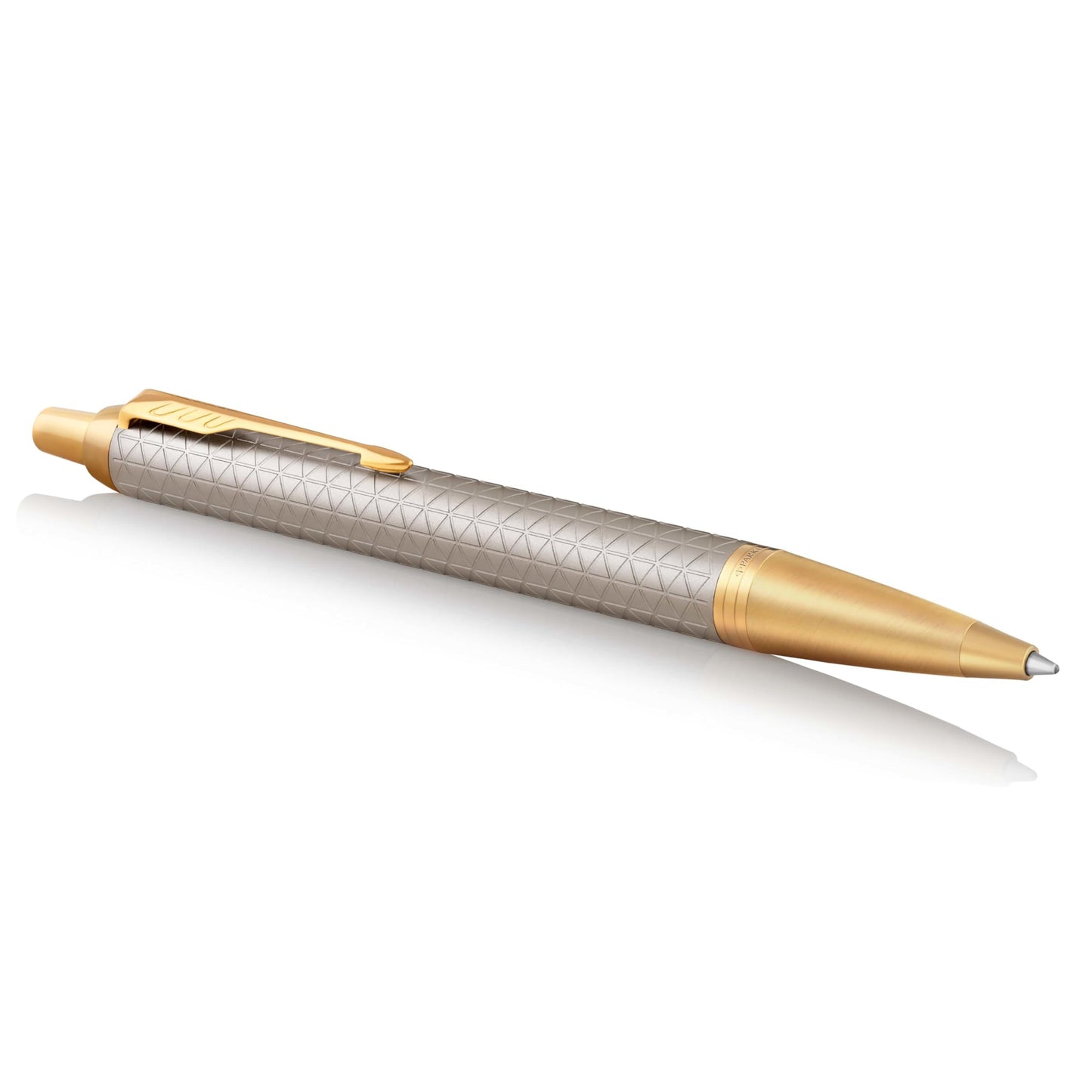 Coffret Parker IM Duo | Stylo Plume, stylo bille et étui à Stylo | Finition acier inoxydable avec garnitures chromées | Pointe moyenne | Recharges d’encre bleue | Le cadeau de fin d’études idéal