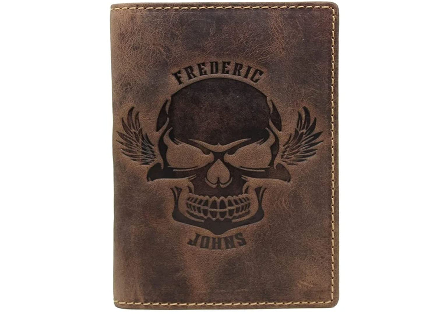 Frédéric&Johns® Portefeuille Homme en Cuir Véritable – Modèle Stone – Style Vintage – Protection RFID – Compact et Élégant – Compatible Permis de Conduire