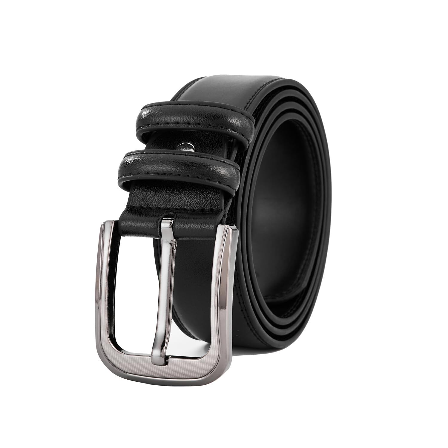 TEAMMAO Ceinture Homme Cuir Ceintures Noir Grande Taille 110CM-200CM Affaires Jeans Pantalon de Travail Ceinture 3,8CM de Large avec Boîte Cadeau.