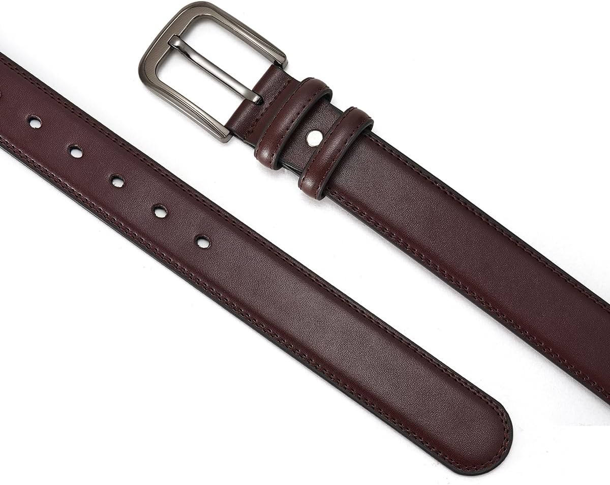 TEAMMAO Ceinture Homme Cuir Ceintures Noir Grande Taille 110CM-200CM Affaires Jeans Pantalon de Travail Ceinture 3,8CM de Large avec Boîte Cadeau.