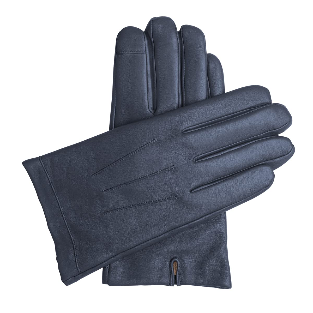 Downholme Gants Tactiles en Cuir pour Homme avec Doublure en Cachemire