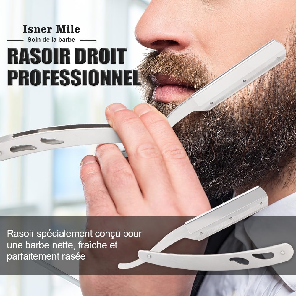 Kit Barbe pour Hommes, Coffrets de Soins pour Cheveux avec Huile à Barbe, Ciseaux pour Moustache et Barbe, Brosse Barbe, Shampooing Barbe, Peigne, Cadeau pour Homme, Coffret Cadeau Homme pour Papa
