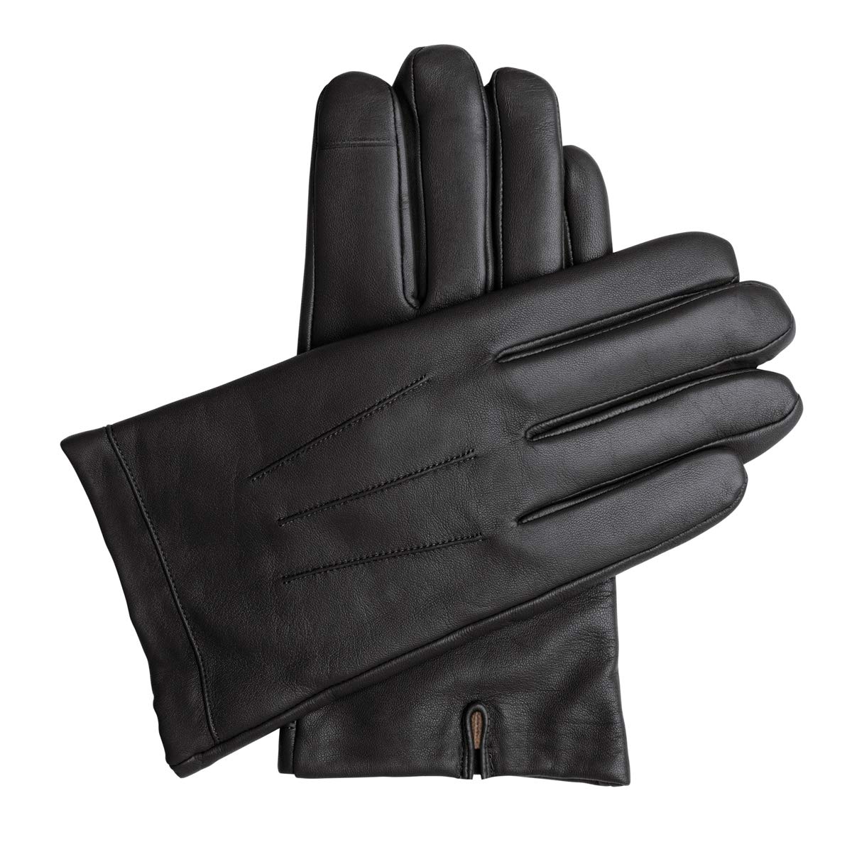 Downholme Gants Tactiles en Cuir pour Homme avec Doublure en Cachemire