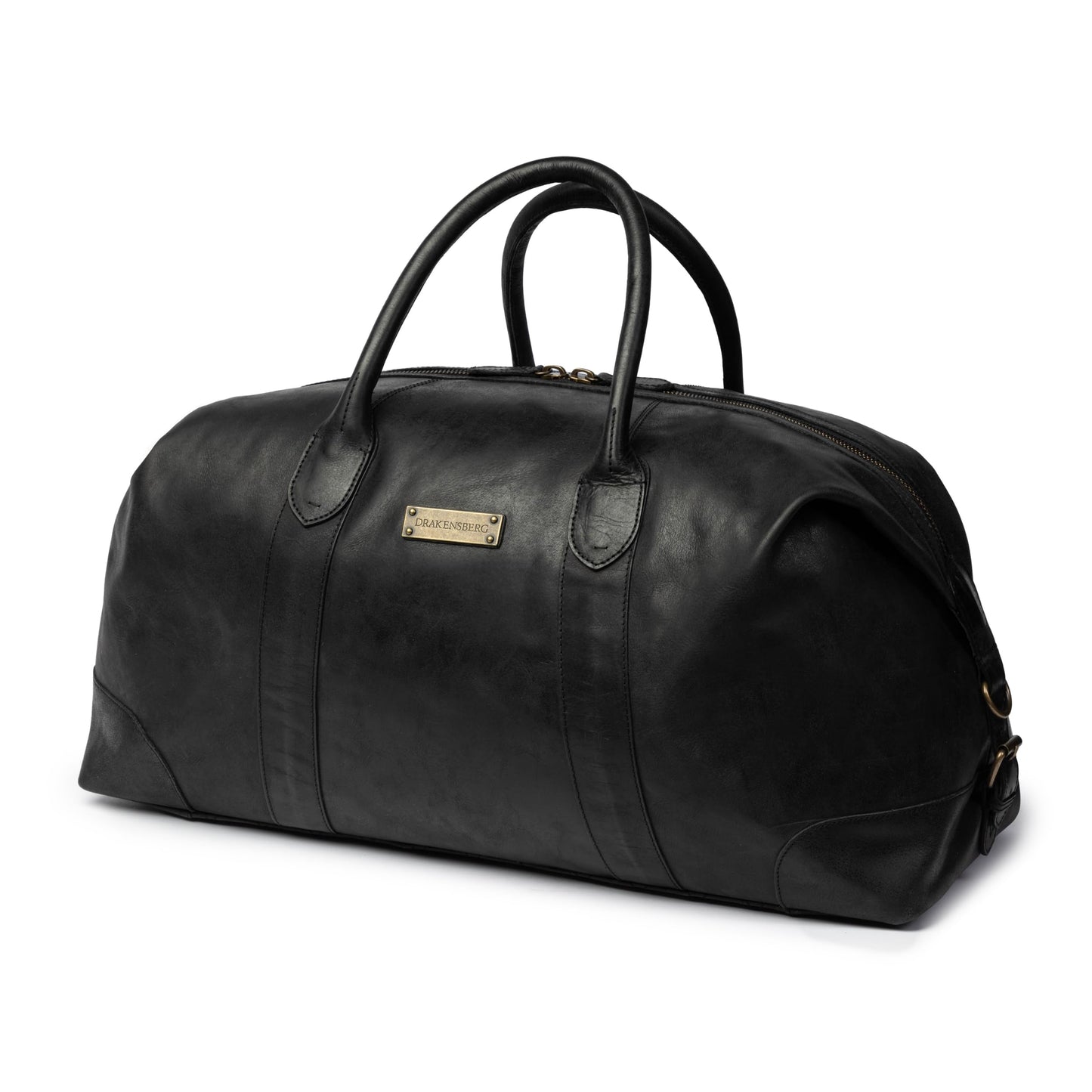 DRAKENSBERG Sac De Voyage Cuir 'David' - Grand Sac Weekend Homme, Fait Main, Extensible, Design Safari Vintage, 60L - Marron-Cognac, DR00326