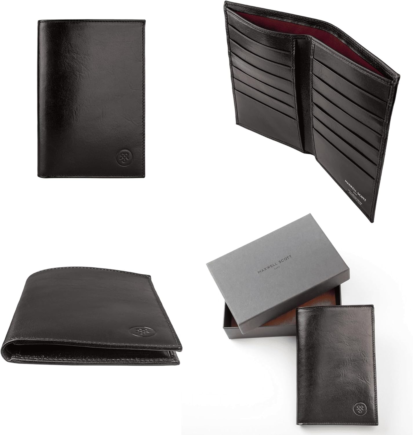 Maxwell Scott Grand Portefeuille Vertical en Cuir Italien pour Homme - Pianillo