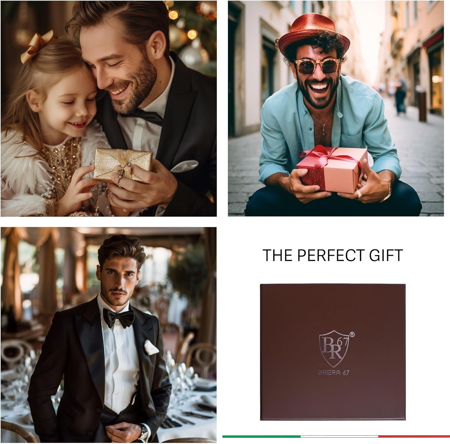 BRERA 67 - coffret cadeau homme 3 cravates et 3 mouchoirs de poche, homme accessoire costume, pochette homme avec cravate, cadeau homme original mariage