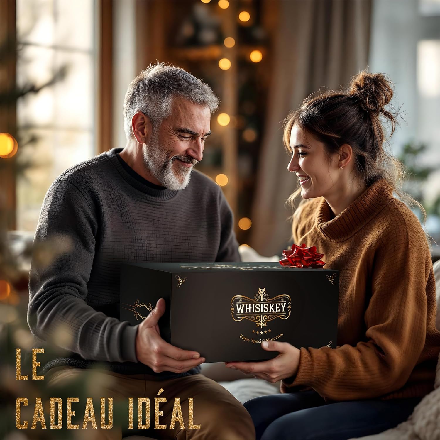 WHISISKEY Set de Verre a Whisky - Coffret Whisky Cadeau Homme - Verre à Whisky & Rhum - 4 Verres à Whisky x 310ML, 8 Pierre a Whisky, 4 sous-Verres, Whiskey Accessories
