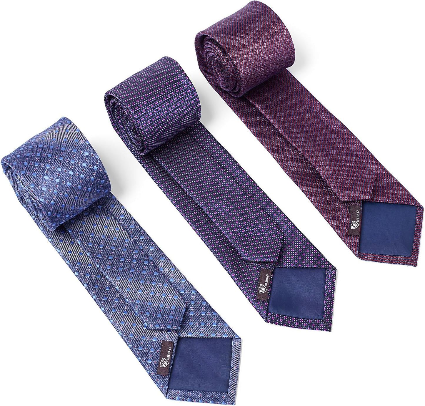 BRERA 67 - coffret cadeau homme 3 cravates et 3 mouchoirs de poche, homme accessoire costume, pochette homme avec cravate, cadeau homme original mariage