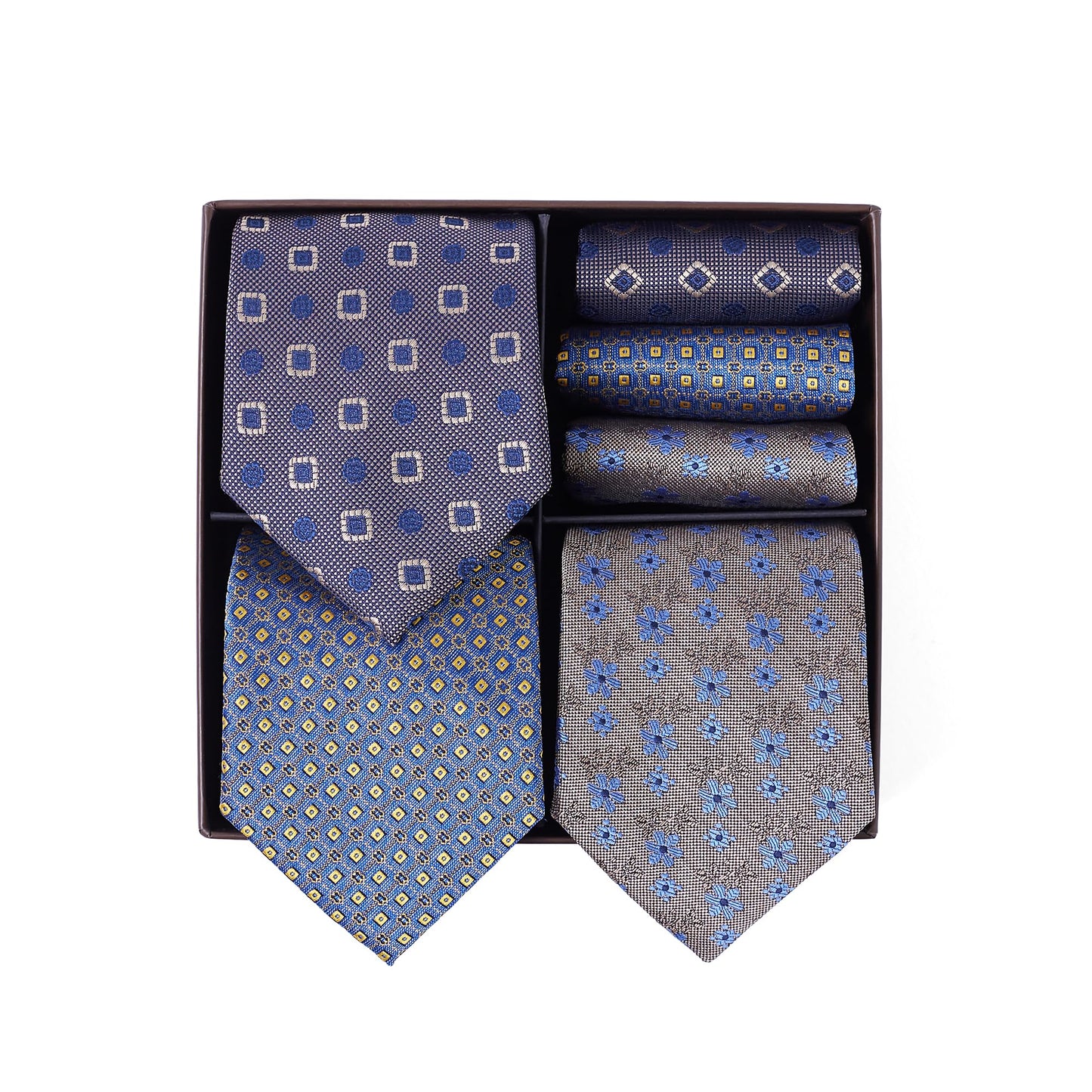 BRERA 67 - coffret cadeau homme 3 cravates et 3 mouchoirs de poche, homme accessoire costume, pochette homme avec cravate, cadeau homme original mariage