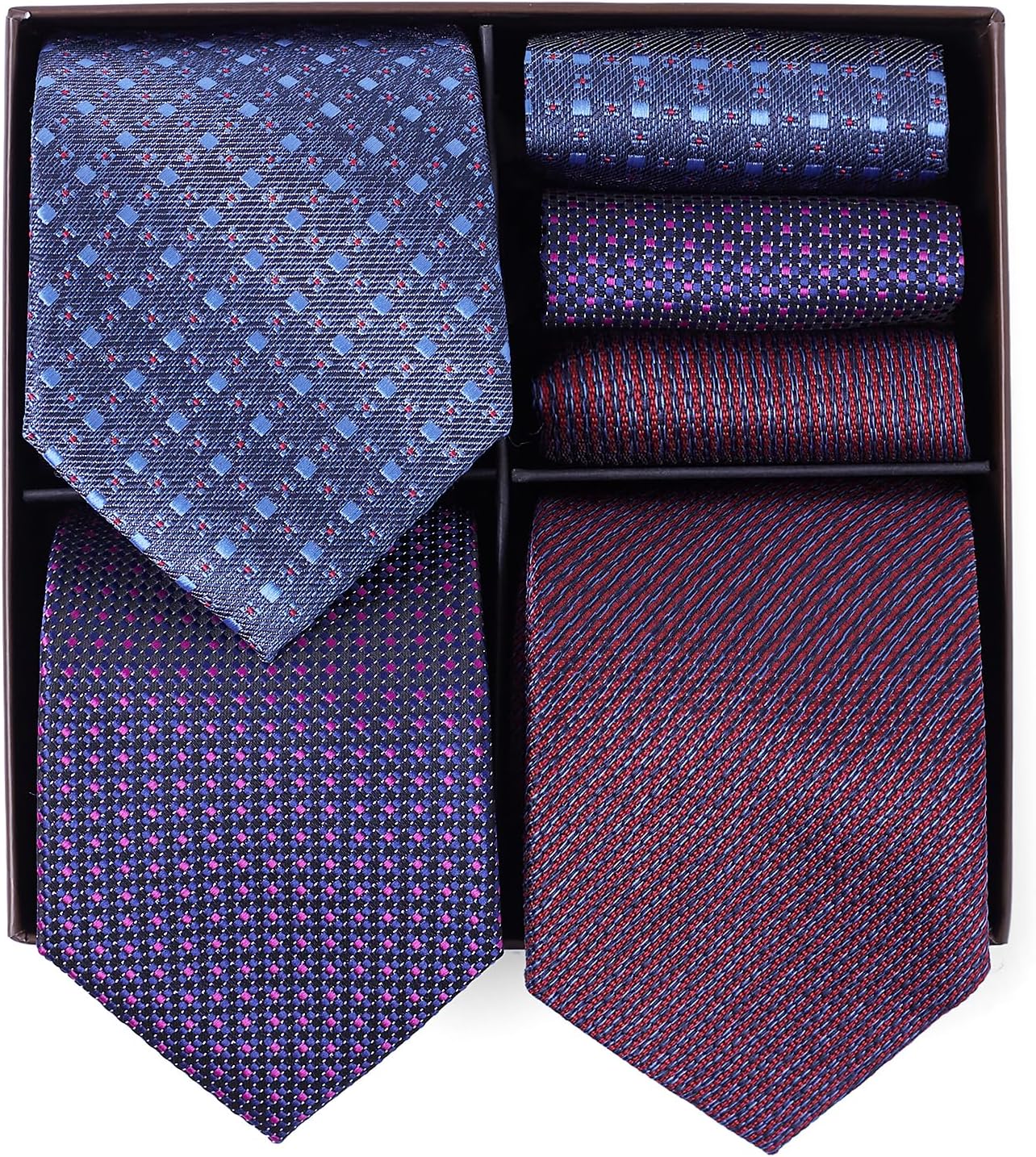 BRERA 67 - coffret cadeau homme 3 cravates et 3 mouchoirs de poche, homme accessoire costume, pochette homme avec cravate, cadeau homme original mariage