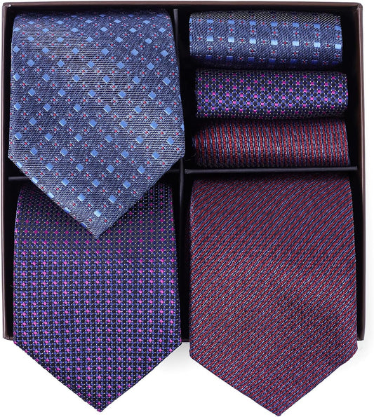 BRERA 67 - coffret cadeau homme 3 cravates et 3 mouchoirs de poche, homme accessoire costume, pochette homme avec cravate, cadeau homme original mariage