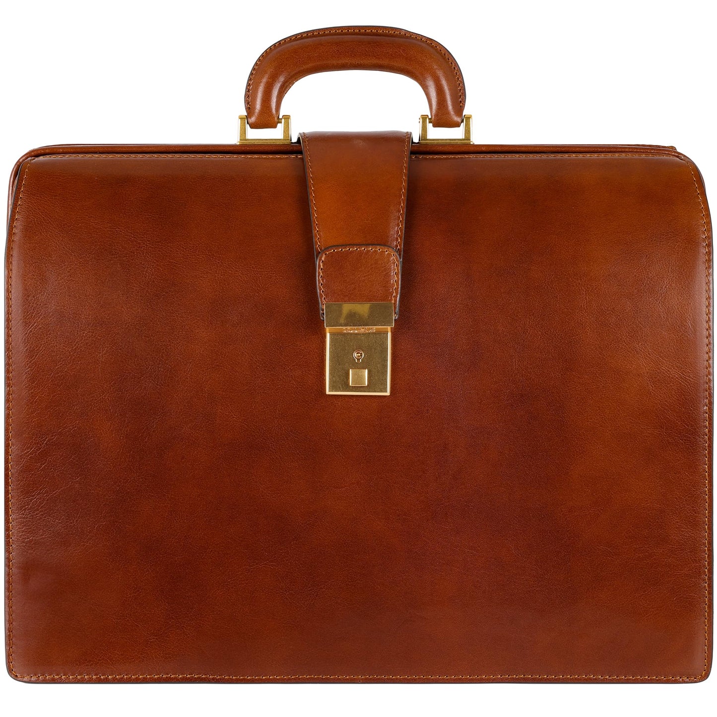 Time Resistance Porte Document Homme en Cuir, Sac Bandoulière en Cuir Pleine Fleur Fabriqué à la Main en Italie pour Ordinateur Portable Cartable Homme