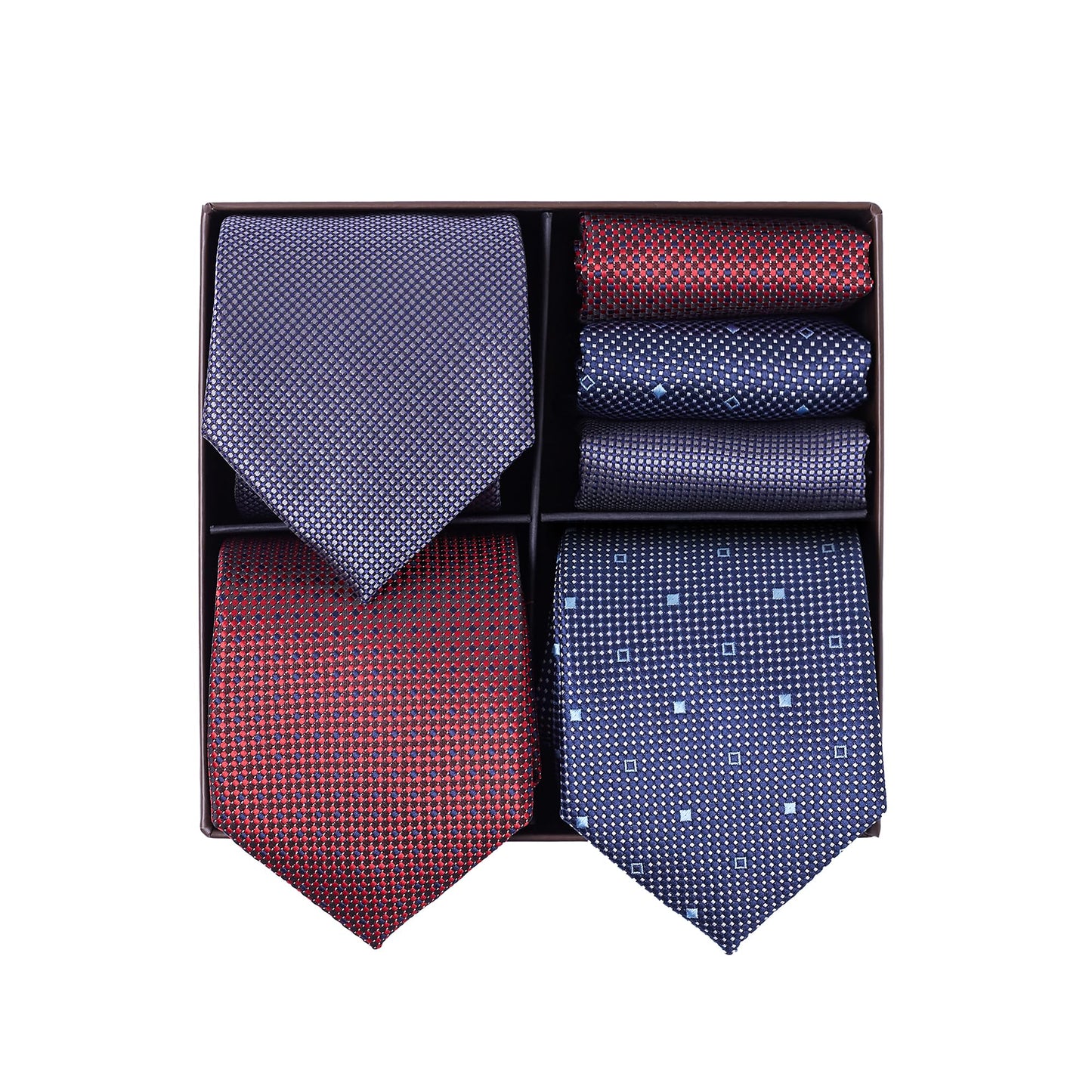 BRERA 67 - coffret cadeau homme 3 cravates et 3 mouchoirs de poche, homme accessoire costume, pochette homme avec cravate, cadeau homme original mariage