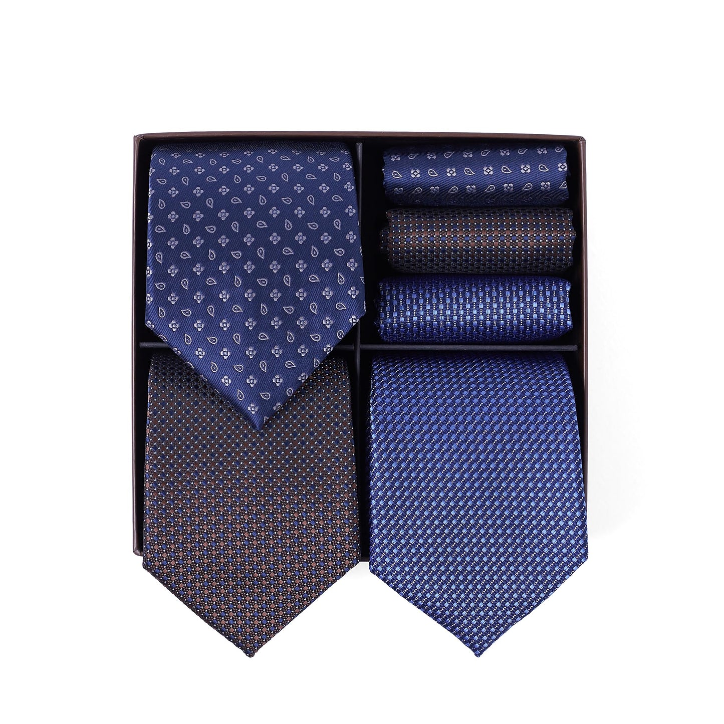 BRERA 67 - coffret cadeau homme 3 cravates et 3 mouchoirs de poche, homme accessoire costume, pochette homme avec cravate, cadeau homme original mariage